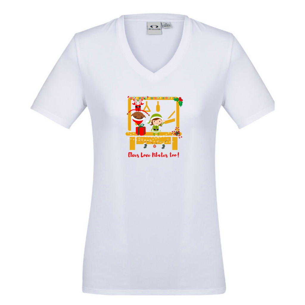 Elves Love Pilates Too! - V Neck Women's Tee Shirt