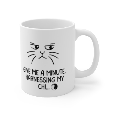 Cat face himur mug - cat is waiting to harness its CHi