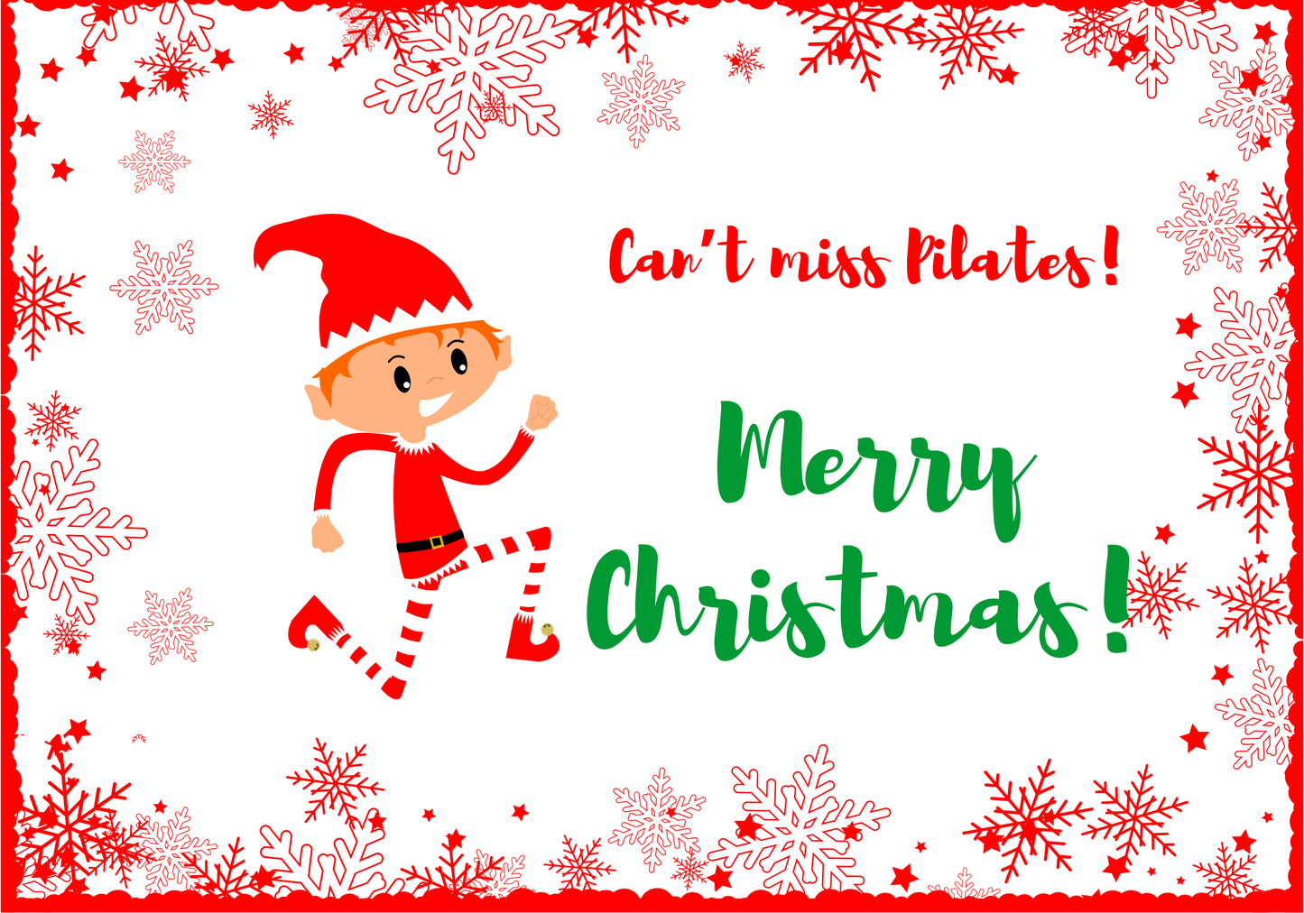 Pilates Inspired Christmas Cards - Pack of 8 Unqiue Designs