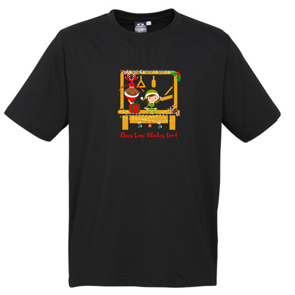 MENS XMAS TEE - Elves Love Pilates Too!