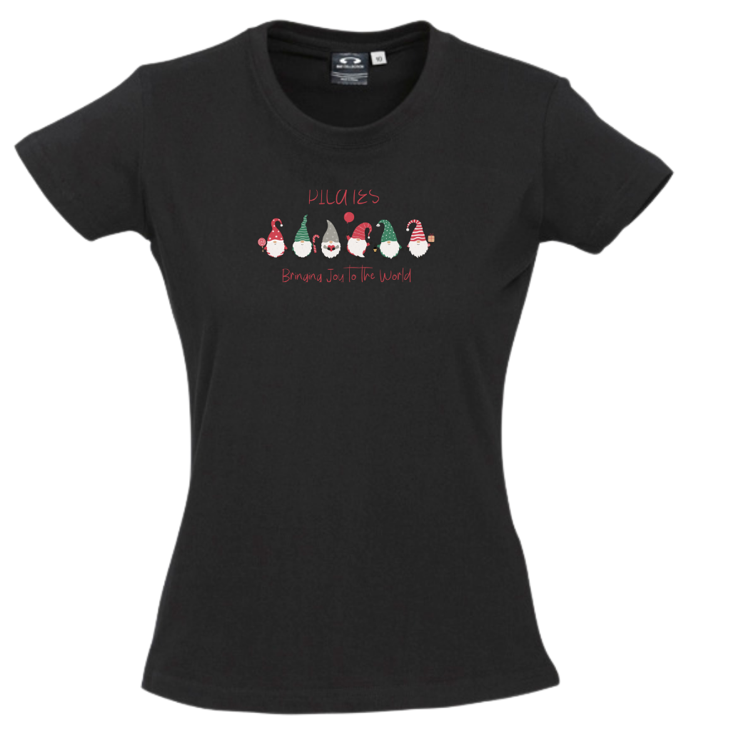 Pilates Brings Joy to the World - Xmas Tee - Women's Round Neck