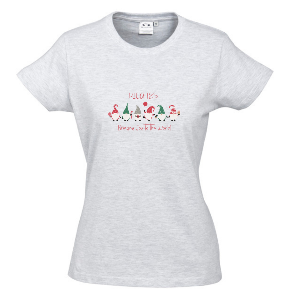 Pilates Brings Joy to the World - Xmas Tee - Women's Round Neck