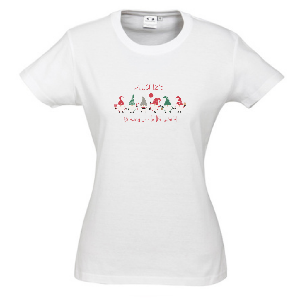 Pilates Brings Joy to the World - Xmas Tee - Women's Round Neck