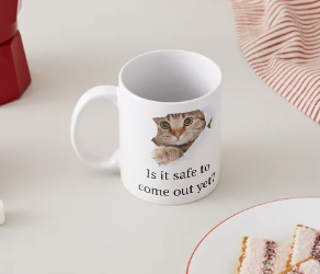 Is it safe to come out yet - Kitten Mug
