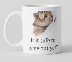 Is it safe to come out yet - Kitten Mug