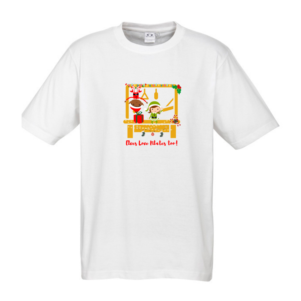 MENS XMAS TEE - Elves Love Pilates Too!