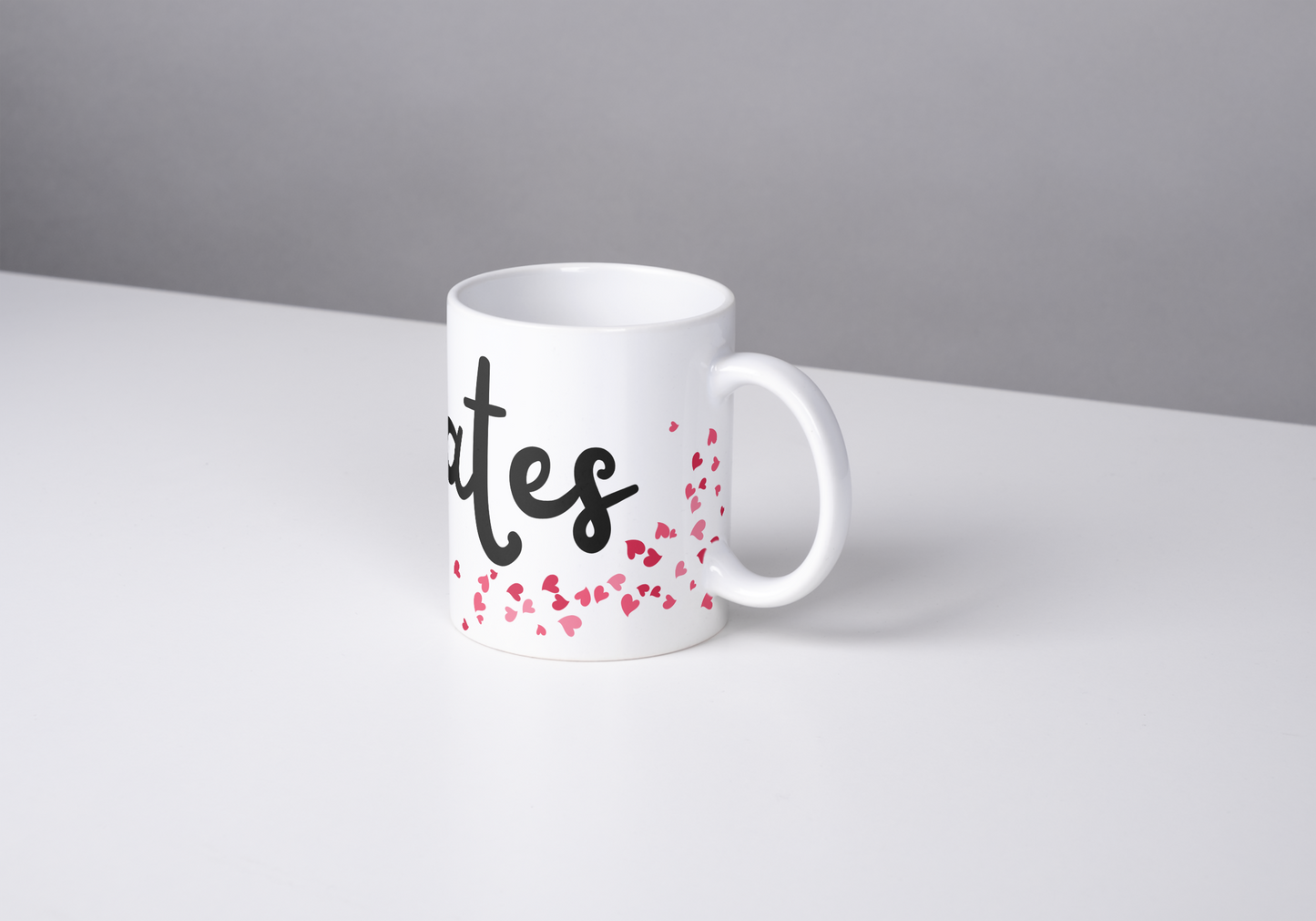 Pilates Coffee Mug: PILATES WITH PINK HEARTS MUG